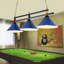 GobekUsa Black/Red Industrial Cone Shade Ceiling Pendant with 3 Metal Heads and Billiard Ball Deco