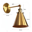 GobekUsa Elegant Gold Wall Sconce for Garden Corridor Lighting