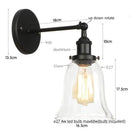 GobekUsa Industrial Clear Glass Wall Sconce Light for Stair, Foyer, Bedroom.