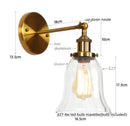 GobekUsa Industrial Clear Glass Wall Sconce Light for Stair, Foyer, Bedroom.