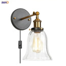 GobekUsa Industrial Clear Glass Wall Sconce Light for Stair, Foyer, Bedroom.
