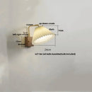GobekUsa LED Wall Light Walnut Wood Rotate Copper Bedside Lamp