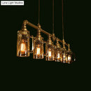 GobekUsa Industrial Hanging Beer Mug Bar Light with Clear Glass and 6 Gold Bulbs