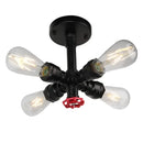 GobekUsa Industrial Brass Ceiling Chandelier with Edison Bulbs