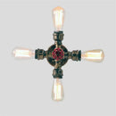 GobekUsa Industrial Brass Ceiling Chandelier with Edison Bulbs