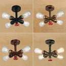GobekUsa Industrial Brass Ceiling Chandelier with Edison Bulbs