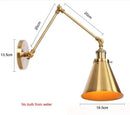 GobekUsa Adjustable Long Arm Wall Light - Flexible Gold Lamp for Modern Spaces