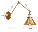 GobekUsa Adjustable Long Arm Wall Light - Flexible Gold Lamp for Modern Spaces