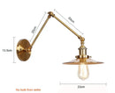 GobekUsa Adjustable Long Arm Wall Light - Flexible Gold Lamp for Modern Spaces