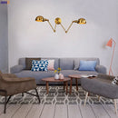 GobekUsa Adjustable Arm LED Wall Sconce - Retro Loft Industrial Long Arm Wall Lamp