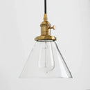 GobekUsa Funnel Flared Glass Clear Glass Pendant Light Fixture