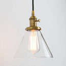 GobekUsa Funnel Flared Glass Clear Glass Pendant Light Fixture