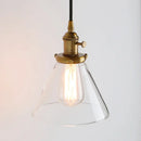 GobekUsa Funnel Flared Glass Clear Glass Pendant Light Fixture
