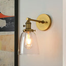 GobekUsa Industrial Dome Glass Wall Sconce Light - Single Fixture with Clear Shade