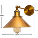 Industrial brass led wall lamps bedroom conical sconce lighting by Decorbites