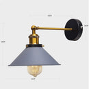 Industrial brass led wall lamps bedroom conical sconce lighting by Decorbites