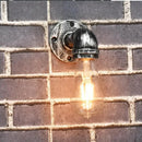 Industrial brass pipe wall sconce bedroom filament bulb light by Decorbites