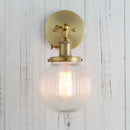 GobekUsa Industrial Ribbed Glass Wall Sconces for Kitchen Living Room Bedroom