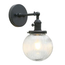 GobekUsa Industrial Ribbed Glass Wall Sconces for Kitchen Living Room Bedroom