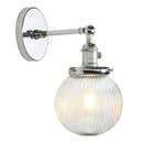 GobekUsa Industrial Ribbed Glass Wall Sconces for Kitchen Living Room Bedroom