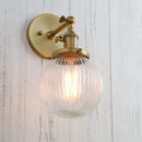 GobekUsa Industrial Ribbed Glass Wall Sconces for Kitchen Living Room Bedroom