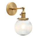 GobekUsa Industrial Ribbed Glass Wall Sconces for Kitchen Living Room Bedroom