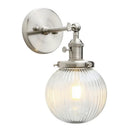 GobekUsa Industrial Ribbed Glass Wall Sconces for Kitchen Living Room Bedroom