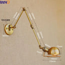 GobekUsa Gold Swing Arm LED Wall Lamp Retro Loft Industrial Sconce