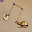 GobekUsa Gold Swing Arm LED Wall Lamp Retro Loft Industrial Sconce