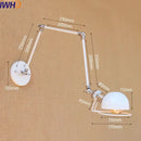 GobekUsa Gold Swing Arm LED Wall Lamp Retro Loft Industrial Sconce