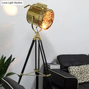 GobekUsa Rotatable Cylinder Metal Shade Floor Light - Tripod Design, Industrial Style, 1-Light, Indoor Standing Lamp - Black