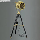 GobekUsa Rotatable Cylinder Metal Shade Floor Light - Tripod Design, Industrial Style, 1-Light, Indoor Standing Lamp - Black