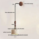 GobekUsa LED Wall Light Fixture Yellow Travertine Stone Modern Bedside Lamp