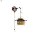 GobekUsa LED Wall Light Fixture Yellow Travertine Stone Modern Bedside Lamp
