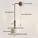 GobekUsa LED Wall Light Fixture Yellow Travertine Stone Modern Bedside Lamp