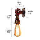 GobekUsa Bronze Industrial Water Pipe Wall Lamp