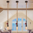 GobekUsa Industrial Iron Water Pipe Pendant Light - Retro E27 LED Hanging Lamp