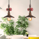 GobekUsa Industrial Iron Water Pipe Pendant Light - Retro E27 LED Hanging Lamp
