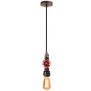 GobekUsa Industrial Iron Water Pipe Pendant Light - Retro E27 LED Hanging Lamp