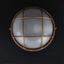 GobekUsa Bronze Metal Glass Outdoor Ceiling Lamp Flush Mount Waterproof Retro Yard Light