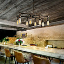 GobekUsa Industrial Bronze Pendant Lamp with 8-Light Pipe Island Design – Perfect for Restaurants
