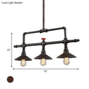 GobekUsa Industrial Style Wrought Iron 3/5 Lights Island Light Fixture for Restaurant