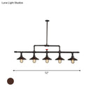 GobekUsa Industrial Style Wrought Iron 3/5 Lights Island Light Fixture for Restaurant