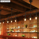 GobekUsa Industrial Style Wrought Iron 3/5 Lights Island Light Fixture for Restaurant