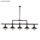GobekUsa Industrial Style Wrought Iron 3/5 Lights Island Light Fixture for Restaurant