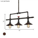 GobekUsa Industrial Style Wrought Iron 3/5 Lights Island Light Fixture for Restaurant