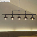 GobekUsa Industrial Style Wrought Iron 3/5 Lights Island Light Fixture for Restaurant
