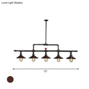 GobekUsa Industrial Style Wrought Iron 3/5 Lights Island Light Fixture for Restaurant