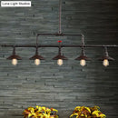 GobekUsa Industrial Style Wrought Iron 3/5 Lights Island Light Fixture for Restaurant