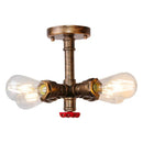 GobekUsa Industrial Water Pipe Ceiling Light Fixture for Living Room and Restaurant Decor